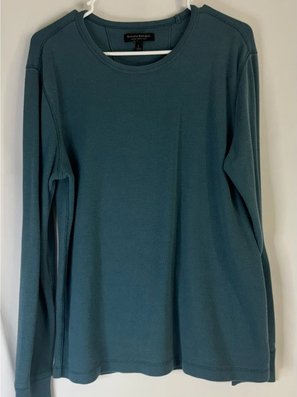 Banana‎ Republic Men's Long-Sleeve Crewneck in Teal